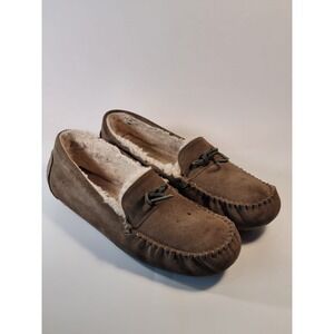 UGG Australia Dakota Women's Brown  Leather Slip On Moccasin Loafers Size 12